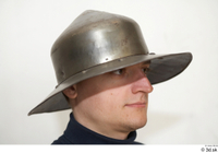  Photos Medieval Knight Kettle Hat plate Helmet 1 Head Kettle Hat plate Helmet Medieval helm army plate 0008.jpg